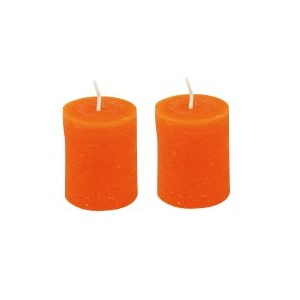 Lot de 2 bougies orange