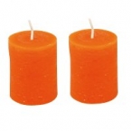 Lot de 2 bougies orange