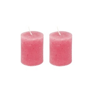 Lot de 2 bougies rose layette