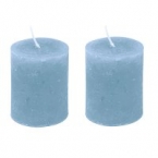 Lot de 2 bougies bleu ciel