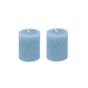 Lot de 2 bougies bleu ciel