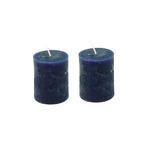 Lot de 2 bougies bleu nuit