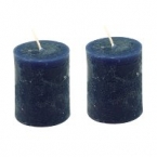 Lot de 2 bougies bleu nuit