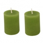 Lot de 2 bougies vert pomme