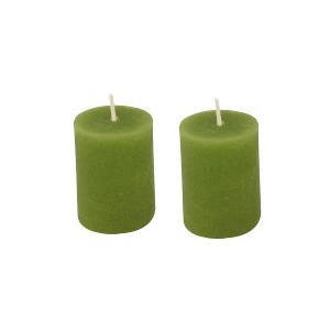 Lot de 2 bougies vert pomme