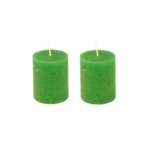 Lot de 2 bougies vert gazon