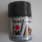 metallic silver fabric textile paint  50 ml