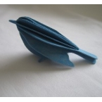 Oiseau en bois carte 3D bleu