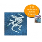 Mosaïque murale lézard déco