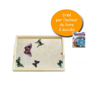 Kit Mosaico artistico vassoio farfalle