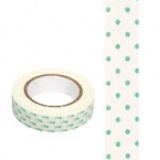 Masking Washi Tape vert et blanc