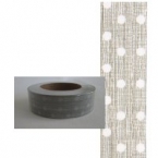 Masking Washi Tape argent point blanc