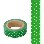 Masking Washi Tape vert et blanc
