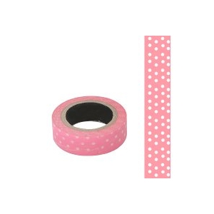 Masking Washi Tape rose point blanc