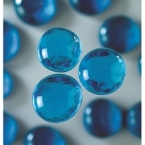 Grandes perles de verre bleu turquoise