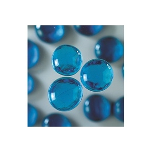 Grandes perles de verre bleu turquoise