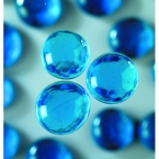 Grandes perles de verre bleu turquoise