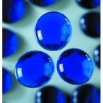 Grandes perles de verre bleu turquoise