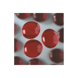 Grandes perles de verre rouge