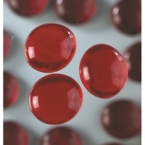 Grandes perles de verre rouge