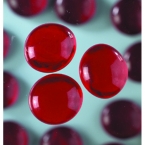 Grandes perles de verre rouge