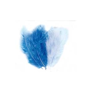 lot de 15 plumes bleu clair et bleu 