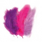 lot de 15 plumes violet fushia