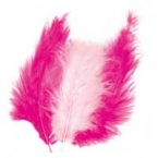 lot de 15 plumes fushia rose tendre