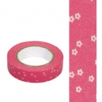 Masking Washi Tape rose fleur blanc