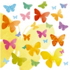 serviettage Serviettage envol de papillons multicolores