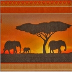 serviettage Serviettage afrique elephants