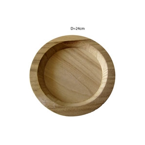 Plateau en Bois Rond 24cm