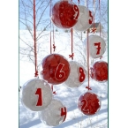 Calendrier avent 24 boules transparentes 7cm