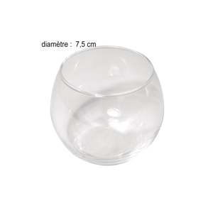 Photophore verre 7,5cm