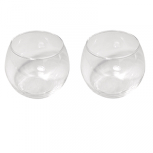 Lot de 2 Photophores verre 7,5cm