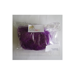 Decoration de Pâques sachet paille herbe violet