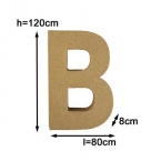 Pappmache Buchstabe B 50cm