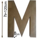 Lettre 3D geante M 120cm