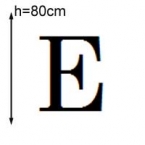 Lettre géante E 80cm