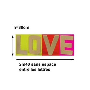 LOVE lettre D géante