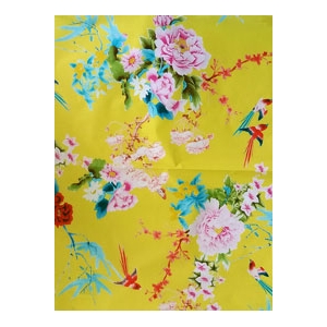 Décopatch Carta 750 giallo fiori rosa