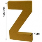 Lettre Z en carton 50 cm