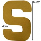 Lettre S en carton 50cm