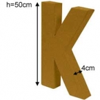 Lettre K en carton 50cm
