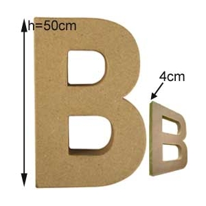 Lettre B en carton 50cm