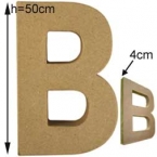 Lettre B en carton 50cm