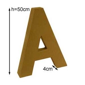 3D Letter A Craft 19in or 50cm