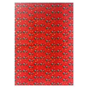 Décopatch Papier 821 rouge vert or