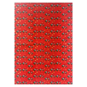 Décopatch Carta 821 rojo verde oro