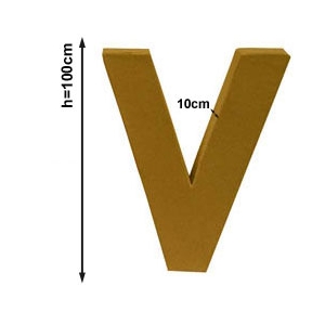 Lettre V 1mètre de hauteur 100cm